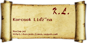 Korcsok Liána névjegykártya